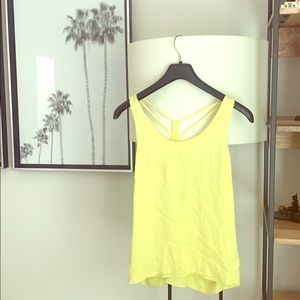 Parker yellow silk sleeveless blouse (XS)